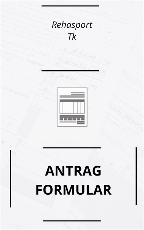 Rehasport Tk Formular Antrag PDF 2024